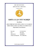 Khóa luận tốt nghiệp Kế toán kiểm toán: Hoàn thiện kế toán tiền lương và các khoản trích theo lương tại Công ty cổ phần xuất nhập khẩu Sài Gòn Bay