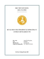Khóa luận tốt nghiệp Tài chính: Phân tích tình hình tài chính Công ty cổ phần Chứng khoán VPS