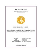 Khóa luận tốt nghiệp Kinh doanh quốc tế: Giải pháp thích ứng với tác động của tỷ giá hối đoái đến hoạt động xuất khẩu của Việt Nam