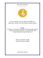 Đề tài nghiên cứu khoa học: Tác động của chi tiêu chính phủ tới tăng trưởng kinh tế xanh tại các quốc gia trong khu vực ASEAN +3 giai đoạn 2010 - 2021 và một số khuyến nghị cho Việt Nam