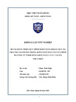 Khóa luận tốt nghiệp Kế toán kiểm toán: Hoàn thiện quy trình kiểm toán khoản mục nợ phải trả người bán trong kiểm toán báo cáo tài chính do Công ty TNHH Hãng Kiểm toán và Tư vấn IPA thực hiện