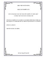 Đề tài nghiên cứu khoa học: Nghiên cứu tác động của ổn định chính trị và hiệu quả hoạt động của chính phủ đến sự thịnh vượng kinh tế và lạm phát