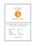 Khóa luận tốt nghiệp Tài chính: Nâng cao hiệu quả sử dụng tài sản ngắn hạn tại Công ty TNHH Vạn Luật