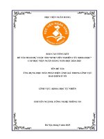 Đề tài nghiên cứu khoa học: Ứng dụng học máy phát hiện ảnh giả trong lĩnh vực bảo hiểm ô tô