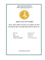 Khóa luận tốt nghiệp Kinh doanh quốc tế: Phát triển ngành vận tải biển tại Việt Nam trong bối cảnh hội nhập kinh tế quốc tế