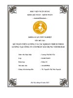 Khóa luận tốt nghiệp Kế toán kiểm toán: Kế toán tiền lương và các khoản trích theo lương tại Công ty cổ phần xây dựng Vietbuild