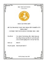 Đề tài nghiên cứu khoa học: Các nhân tố ảnh hưởng đến ý định tham gia hoạt động thương mại điện tử xuyên biên giới của các doanh nghiệp nhỏ và vừa tại Việt Nam
