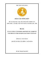 Đề tài nghiên cứu khoa học: Evaluating customer adoption AI-driven chatbots in the banking sector in Vietnam