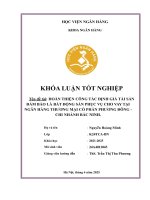Khóa luận tốt nghiệp Ngân hàng: Hoàn thiện công tác định giá tài sản đảm bảo là bất động sản phục vụ cho vay tại Ngân hàng TMCP Phương Đông - Chi nhánh Bắc Ninh