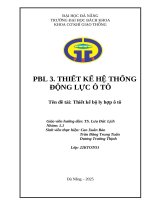 Thiết kế hệ thống Động lực Ô tô tên Đề tài thiết kế bộ ly hợp Ô tô