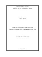 Luận văn thạc sỹ khoa học nghiên cứu chỉ thị phân Để Định danh các loài thuộc chi tai tượng (acalypha l) Ở việt nam