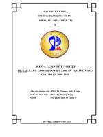 Nghiên cứu về làng gốm thanh hà (hội an   quảng nam) giai Đoạn 2008 2020