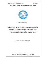 ĐÁNH GIÁ HIỆU QUẢ CỦA PHƯƠNG PHÁP NHĨ HOÀN KẾT HỢP TIÊU PHONG TÁN TRONG ĐIỀU TRỊ VIÊM DA CƠ ĐỊA
