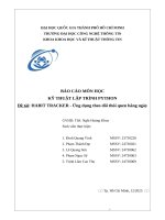 Báo cáo môn học kỹ thuật lập trình python Đề tài habit tracker   Ứng dụng theo dõi thói quen hằng ngày