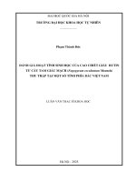 Luận văn thạc sỹ khoa học Đánh giá hoạt tính sinh học của cao chiết giàu rutin từ cây tam giác mạch (fagopyrum esculentum moench) thu thập tại một số tỉnh phía bắc việt nam