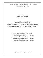 Quản lý dịch vụ Ô tô hệ thống quản lý dịch vụ Ô tô hãng ford Đại lý ford phú mỹ   chi nhánh an phú