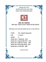 Đề tài xây dựng hệ thống quản lý cho thuê xe