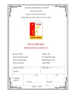 Đồ Án môn học thiết kế máy công cụ