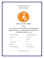 Khóa luận tốt nghiệp Tài chính: Thực trạng tuân thủ thuế thu nhập doanh nghiệp tại Công ty TNHH Thương Mại Dịch Vụ Tân Hoàng Phát Hà Nội