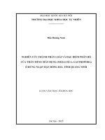 Luận văn thạc sỹ khoa học: nghiên cứu thành phần loài và Đặc Điểm phân bố của thân mềm chân bụng (mollusca gastropoda) Ở rừng ngập mặn Đồng rui, tỉnh quảng ninh