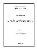 Luận văn thạc sỹ khoa học phân tích quan Điểm trong lĩnh vực tài chính sử dụng mô hình ngôn ngữ lớn