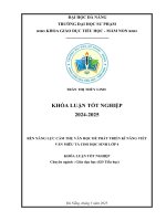 Rèn năng lực cảm thụ văn học Để phát triển kĩ năng viết văn miêu tả cho học sinh lớp 4
