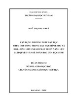 Vận dụng phương pháp dạy học theo hợp Đồng trong dạy học hình học và Đo lường lớp 5 nhằm phát triển năng lực giải quyết vấn Đề toán học của học sinh