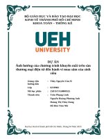 Ảnh hưởng của chương trình khuyến mãi trên sàn thương mại Điện tử Đến hành vi mua sắm của sinh viên