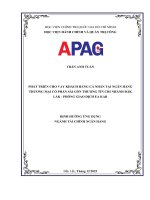 PHÁT TRIỂN CHO VAY KHÁCH HÀNG CÁ NHÂN TẠI NGÂN HÀNG THƯƠNG MẠI CỔ PHẦN SÀI GÒN THƯƠNG TÍN CHI NHÁNH ĐẮK LẮK  PHÒNG GIAO DỊCH EA KAR