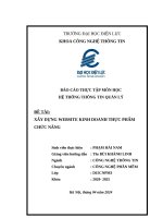 Báo cáo thực tập môn học hệ thống thông tin quản lý Đề tài xây dựng website kinh doanh thực phẩm chức năng