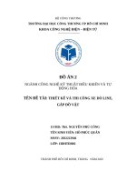 Đề tài thiết kế và thi công xe dò line, gắp Đồ vật