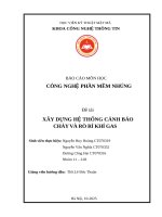 Báo cáo môn học công nghệ phần mềm nhúng Đề tài xây dựng hệ thống cảnh báo cháy và rò rỉ khí gas