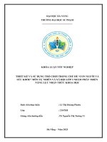 Thiết kế và sử dụng trò chơi trong chủ Đề con người và sức khỏe môn tự nhiên và xã hội lớp 3 nhằm phát triển năng lực nhận thức khoa học