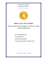 Khóa luận tốt nghiệp Ngân hàng: Phân tích tài chính Công ty TNHH Truyền thông IBG