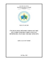 Ứng dụng phần mềm phet trong dạy học số và phép tính phát triển năng lực mô hình hóa toán học Ở tiểu học