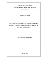 Luận văn thạc sỹ khoa học: tạo khối cầu Đa bào từ các tế bào cơ tim biệt hoá từ tế bào gốc Đa năng cảm Ứng cho in 3d sinh học vi mô cơ tim