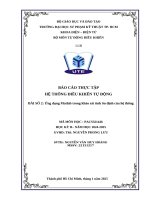 Báo cáo thực tập hệ thống Điều khiển tự Động bài số 2 Ứng dụng matlab trong khảo sát tính Ổn Định của hệ thống