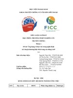 Đề tài Ứng dụng vũ Đạo vào trong nghệ thuật kể chuyện thương hiệu thời trang của hãng gap