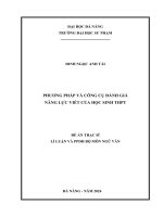 Phương pháp và công cụ Đánh giá năng lực viết của học sinh thpt