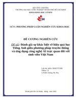 Đánh giá sự khác biệt về hiệu quả học tiếng anh giữa phương pháp truyền thống và Ứng dụng công nghệ ai trực quan Đối với sinh viên việt nam