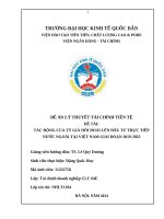 Tác Động của tỷ giá hối Đoái lên Đầu tư trực tiếp nước ngoài tại việt nam giai Đoạn 2019 2023