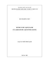 Hành vi du lịch xanh của khách du lịch Ở hà giang