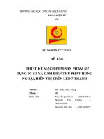 Thiết kế mạch Đếm sản phẩm sử dụng ic số và cảm biến thu phát hồng ngoại, hiển thị trên led 7 thanh