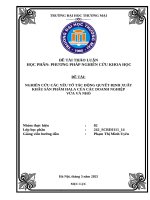 Nghiên cứu các yếu tố tác Động quyết Định xuất khẩu sản phẩm hala của các doanh nghiệp vừa và nhỏ