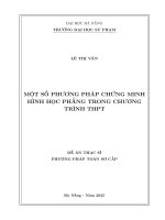 Một số phương pháp chứng minh hình học phẳng trong chương trình thpt