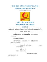 Đề tài thiết kế máy phát hiện rò rỉ khí gaskhí Độc, Ứng dụng iot