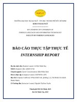 Báo cáo thực tập thực tế internship report  Đơn vị thực tập (company’s name) hanwha life