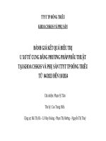 Đề tài báo cáo u xơ tử cung 2025 BVĐKKV Đông triều