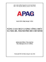NÂNG CAO CHẤT LƯỢNG CÔNG CHỨC XÃ NHÀ BÈ, THÀNH PHỐ HỒ CHÍ MINH