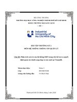 IUH - HTTTQL - Phân tích vai trò của hệ thống ERP trong việc hỗ trợ ra quyết định quản trị chuỗi cung ứng và sản xuất tại Vinamilk